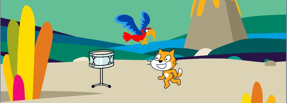 Scratch-Grundlagen: Katze in Wüste